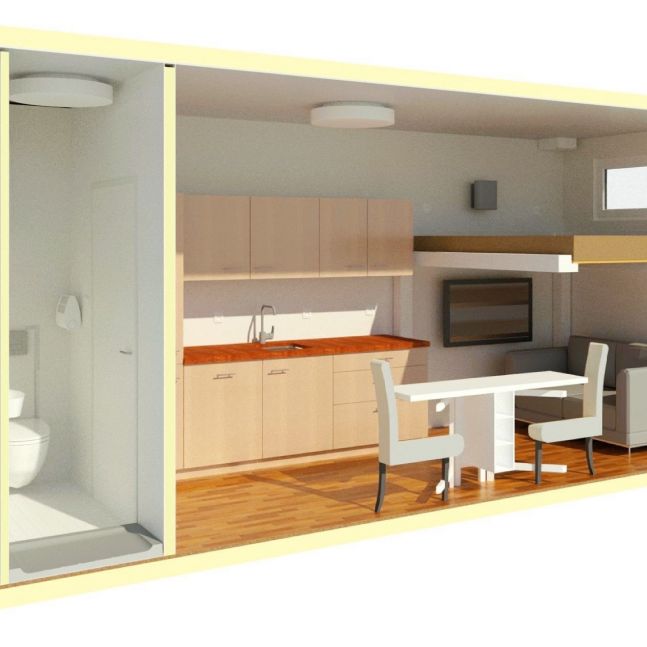 Algeco Tinyhouse Algeco Tinyhouse - verschiedene Größen und Ausstattungsvarianten möglich